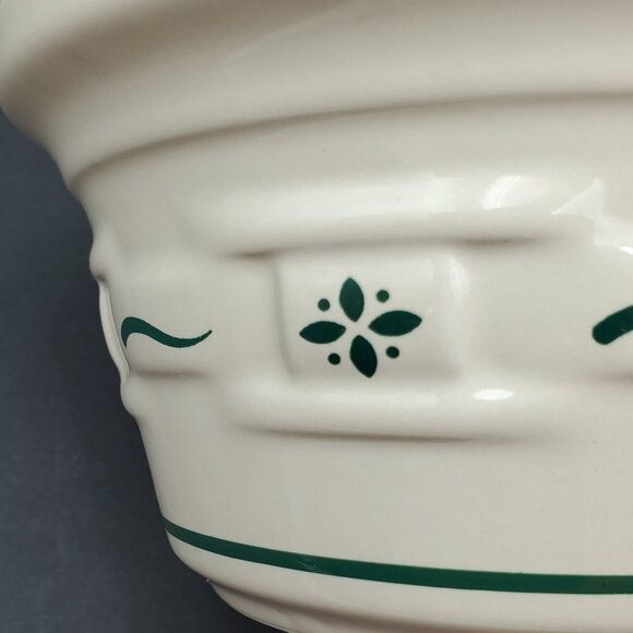 Longaberger Woven Traditions Heritage Green Butter Tub With Lid Covered Bowl - Picture 6 of 6